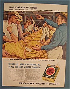 Vintage Ad: 1942 Lucky Strike Cigarettes By Paul Sample