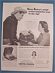 Vintage Ad: 1941 Smith-corona With Gene Autry