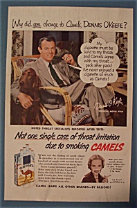 Vintage Ad: 1952 Camel Cigarettes W/ Dennis O'keefe