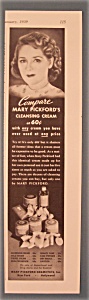 Vintage Ad: 1939 Mary Pickford's Cleansing Cream