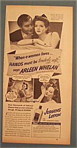 Vintage Ad: 1940 Jergens Lotion With Arleen Whelan