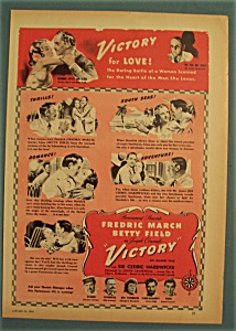 Vintage Ad: 1941 Movie Ad For Victory