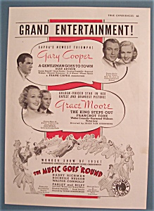 Vintage Ad: 1936 Movie Ad For The Music Goes Round