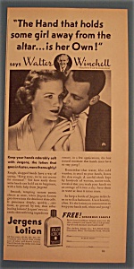 Vintage Ad: 1936 Jergens Lotion W/walter Winchell