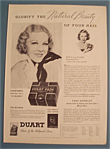 Vintage Ad: 1935 Duart Pads With Glenda Farrell