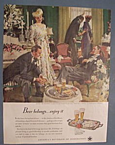 Vintage Ad: 1947 Beer Belongs By John Gannam