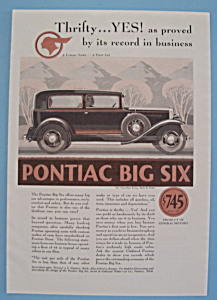 1930 Pontiac Big Six With The Two Door Sedan