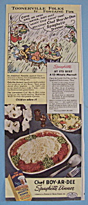 Vintage Ad: 1946 Chef Boy-ar-dee Spaghetti Dinner