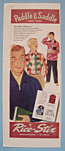 Vintage Ad: 1952 Paddle & Saddle Boy's Wear