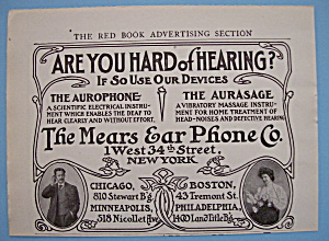 Vintage Ad: 1906 Mears Ear Phone Company