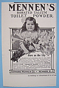 Vintage Ad: 1906 Mennen's Toilet Powder