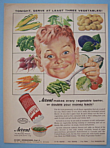 1955 Accent With Boy Smiling With Vegetables On A Fork