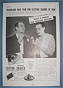 Vintage Ad: 1937 Packard Lektro-shaver W/ Bert Lahr