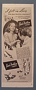 Vintage Ad: 1940 Paris Fashion Shoes W/virginia Gilmore