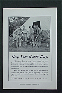 1917 Eastman Kodak Company With Soldiers Standing