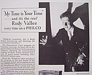Vintage Ad: 1933 Philco With Rudy Vallee