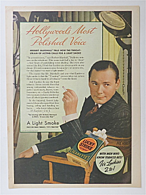 1937 Lucky Strike Cigarettes With Herbert Marshall