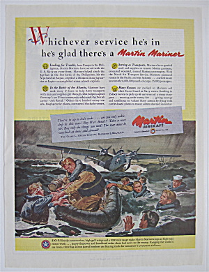 1945 Martin Aircraft With Soldiers Rescuing Soldiers