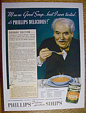 1937 Phillips Soups With Dining With George Rector