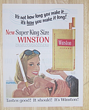1967 Winston Cigarettes With Man & Woman Smoking