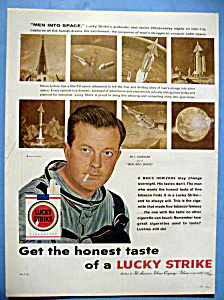 Vintage Ad: 1959 Lucky Strike Cigarette W/bill Lundigan