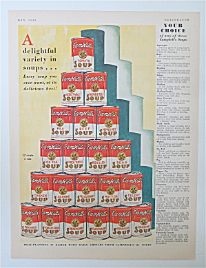 1930 Campbell's Soup With Variety Of Campbell's Soups
