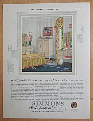 1924 Simmons Furniture With Steel Bedroom Furniture