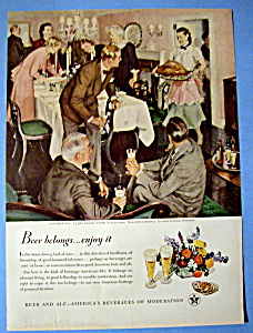 Vintage Ad: 1948 Beer Belongs By John Gannam