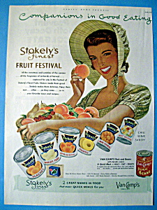Vintage Ad: 1952 Stokely's Canned Fruits