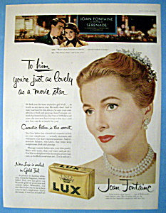 Vintage Ad: 1956 Lux Soap W/ Joan Fontaine