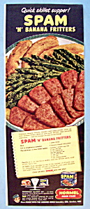 Vintage Ad: 1951 Hormel Spam And Banana Fritters