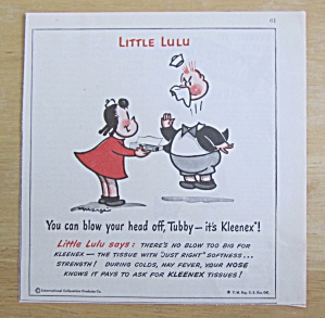 1949 Kleenex Tissue W/ Little Lulu & Tubby