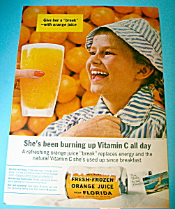 Vintage Ad: 1962 Fresh Frozen Orange Juice