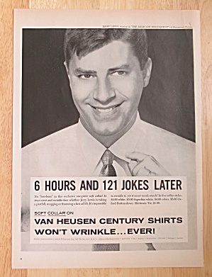 1957 Van Heusen Century Shirts With Jerry Lewis