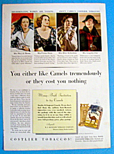 1936 Camel Cigarettes With 4 Women Who Smoke