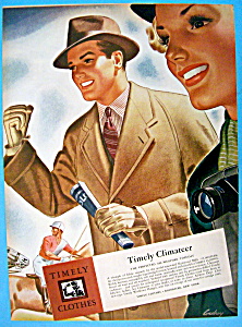 1937 Timely Clothes W/man Wearing The Timely Climateer