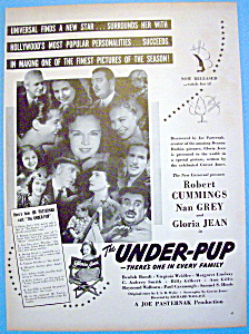 Vintage Ad: 1939 The Under-pup W/robert Cummings