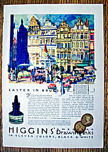 Vintage Ad: 1931 Higgins' American Drawing Inks