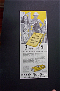 1941 Beech Nut Gum With Lifeguard Talking To Girls