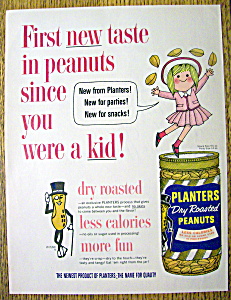 Vintage Ad: 1962 Planters Dry Roasted Peanuts