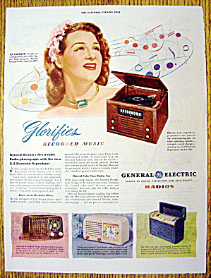 1946 General Electric Radio With Jo Stafford