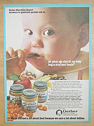 1981 Gerber Strained Foods W/ Baby Eating