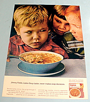 1965 Lipton Soup With Boy Staring At Other Children