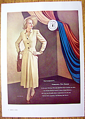 1948 Foreman Yo-sana Fabric W/ Woman In 2 Piece