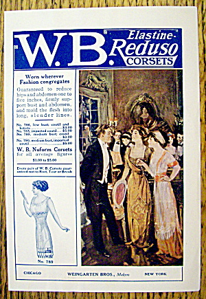 1912 Weingarten Bros Reduso Corsets W/women At Party