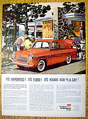 1959 English Ford Line With Four-door Sedan Prefect