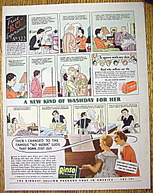 1935 Rinso & Lifebuoy Soap With Girl Playing Piano