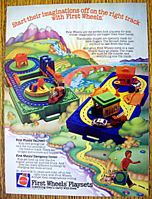 1982 Mattel Toys With First Wheels Playsets