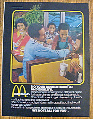 1976 Mcdonalds With Family Eating