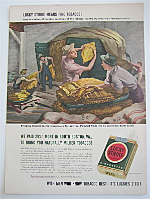 1942 Lucky Strike Cigarettes By Lawrence Beall Smith